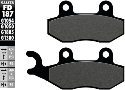 Galfer bremsbelag fd187 brake pad fd187 g1050 organic