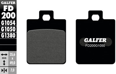 Galfer bremsbelag fd200 brake pad fd200 g1050 organic scooter