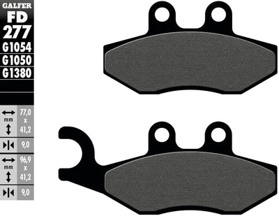 Galfer bremsbelag fd277 brake pad fd277 g1050 organic scooter
