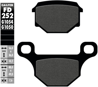 Galfer bremsbelag fd252 brake pad fd252 g1050 organic scooter