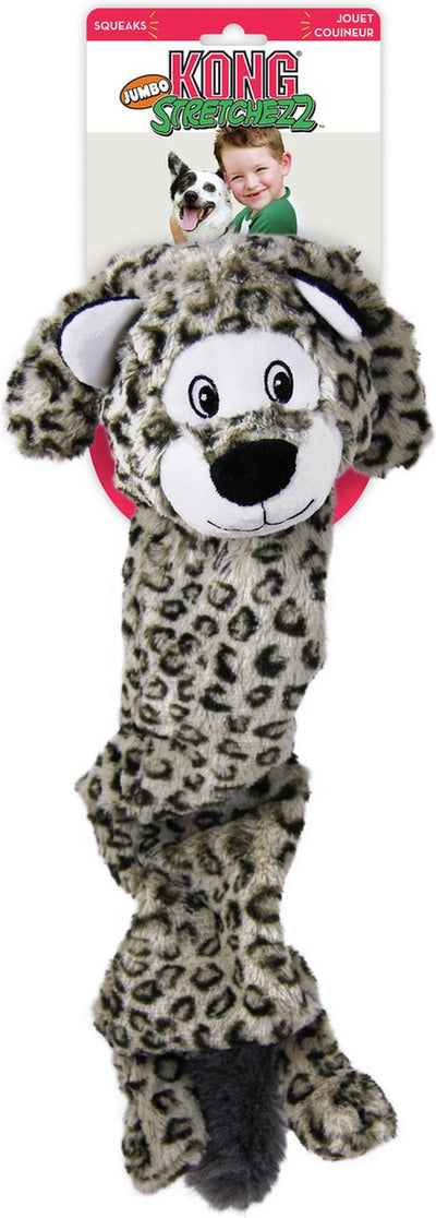 Kong stretchezz jumbo luipaard xl - hondenspeelgoed - 58 cm