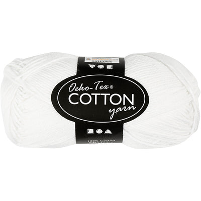 Katoengaren, Wit, 50gr, 170m