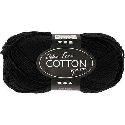 Creativ company katoengaren, zwart, 50gr, 170m