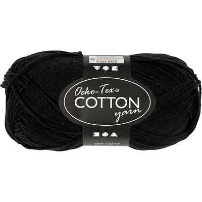 Creativ company katoengaren, zwart, 50gr, 170m