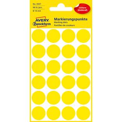 Markeringspunten avery 3007 geel 96 stuks