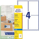 Inkjet adresetiketten avery 100 stuks wit