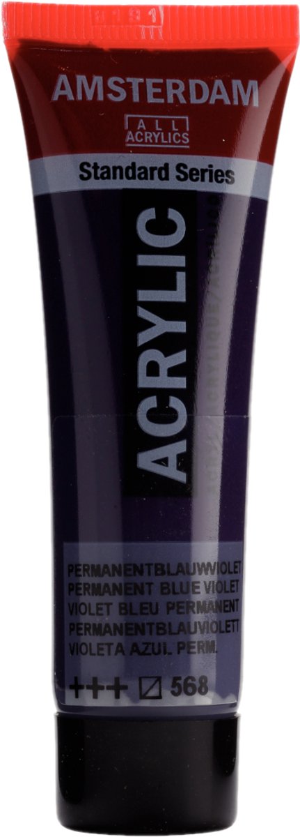 Royal talens acrylverf - 568 permanentblauwviolet - amsterdam - 20 ml