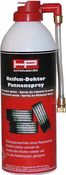 Hp pannenspray reifen-doktor tire sealant 400ml with brass valve