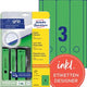 Avery ordnerrugetiketten l4754-20 mat groen