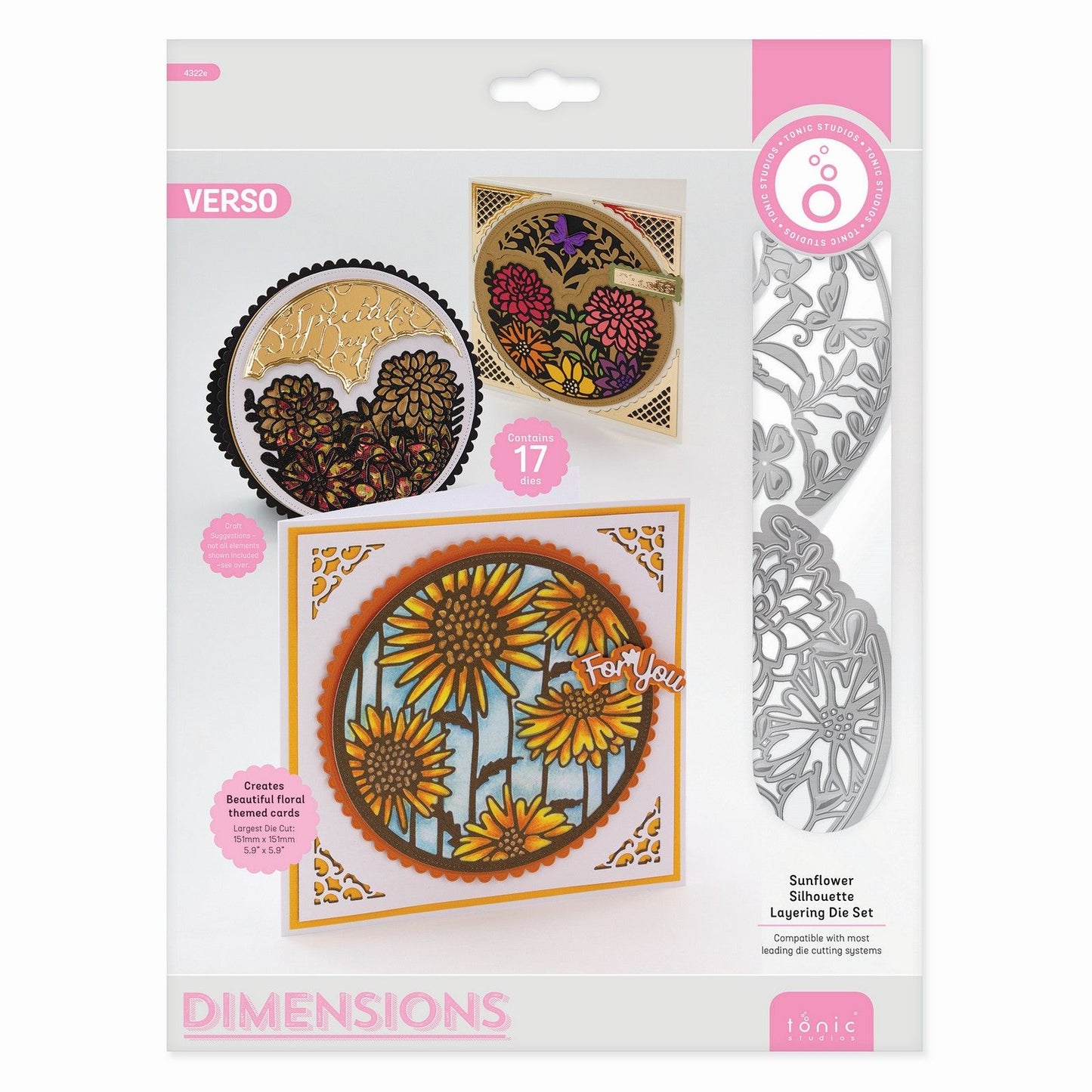 Tonic studios • essentials die set sunflower silhouette layering