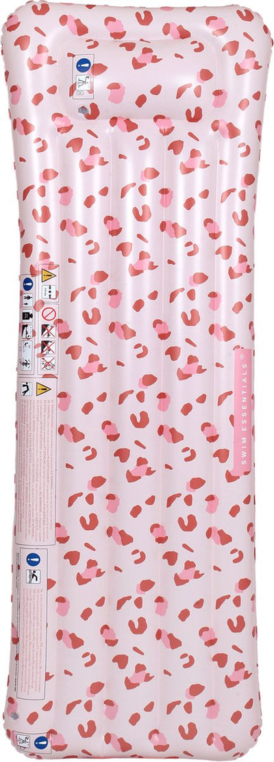 Swim essentials | oudroze panterprint luxe luchtbed