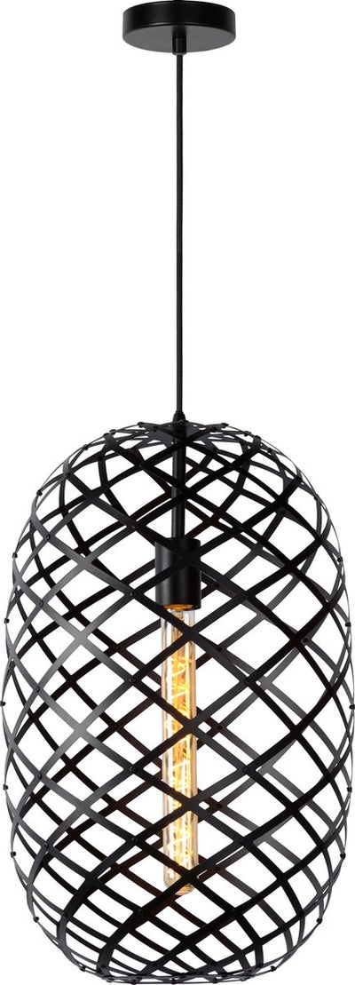 Lucide wolfram - hanglamp - ø 32 cm - 1xe27 - zwart