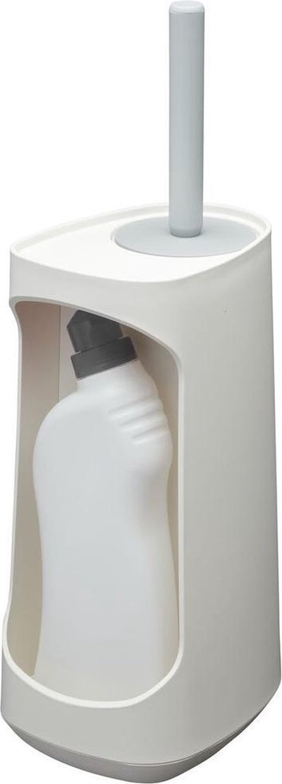 Tiger tess - wc borstel met houder - opbergvak - vrijstaand - met swoop® borstel flexibel - wit lichtgrijs