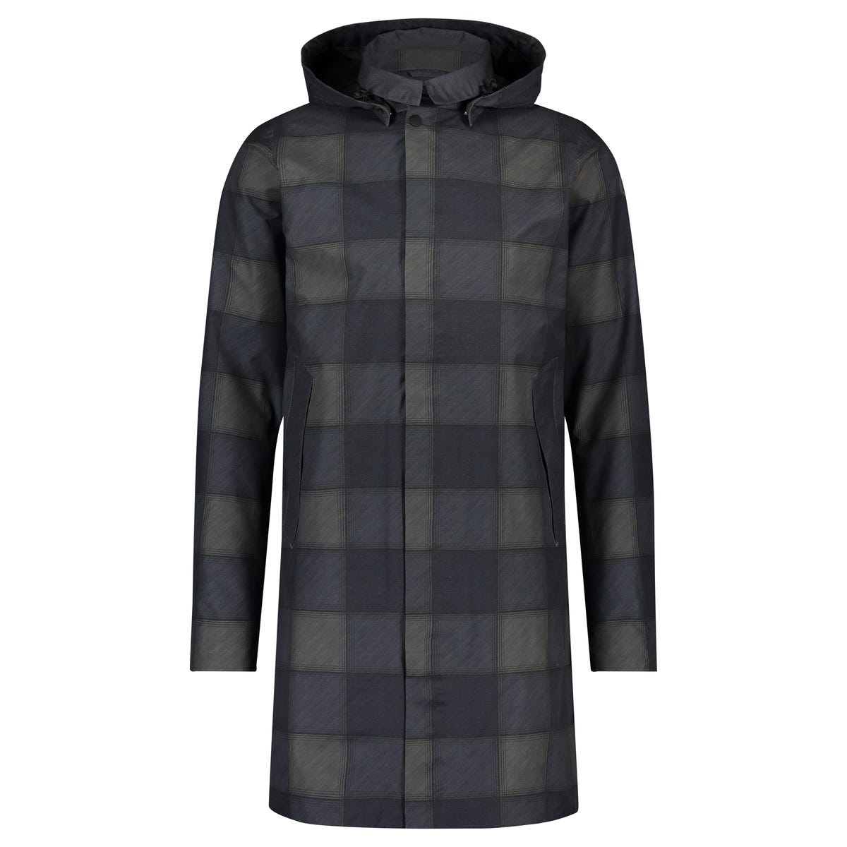 Puch mac regenjas heren blauw marineblauw ruit