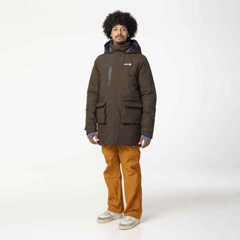 Puch defender winter regenjas urban outdoor heren ground coffee