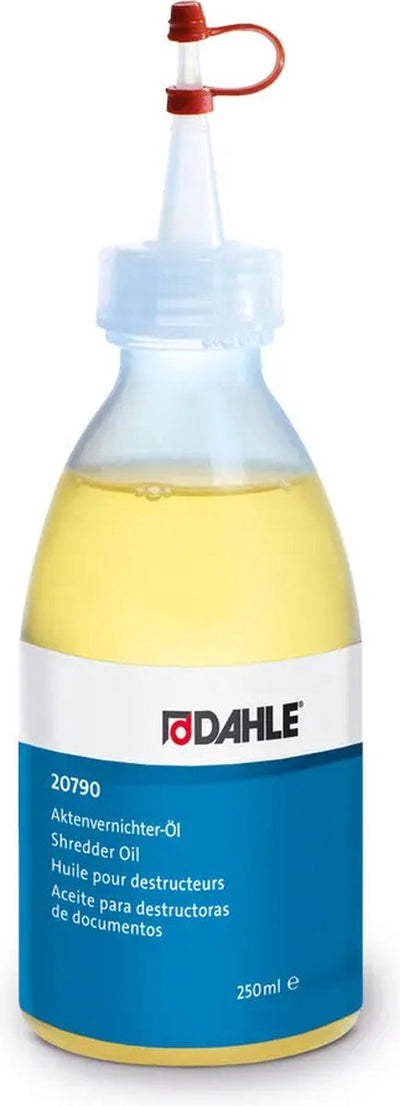 Dahle 20790 - papiervernietiger smeerolie - plantaardige basis - veilig in gebruik - flacon van 250 ml