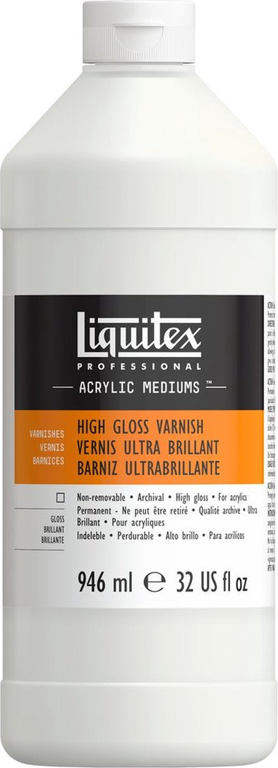 Liquitex 126632 professional hoogglans vernis 946 ml – acrylvernis high gloss | uv-bescherming | vergeelt niet | voor acrylverf - high gloss vernis