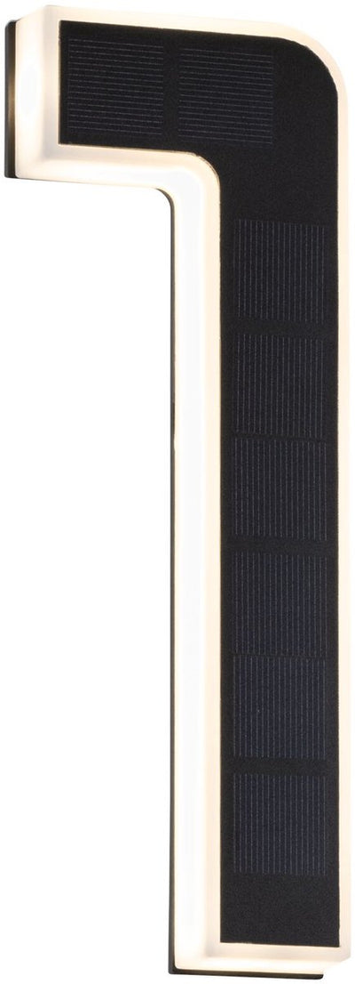 Paulmann solar led-huisnummerverlichting incl. verwisselbare accu nummer 1 ip44 3000k 6lm zwart