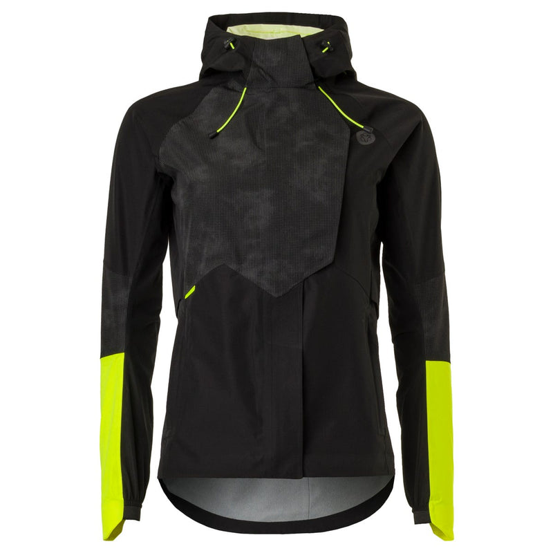 Puch tech regenjas commuter dames hi-vis reflection black