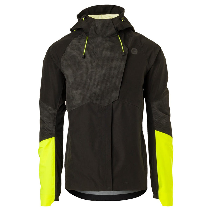Agu tech regenjas commuter heren hi-vis reflection black
