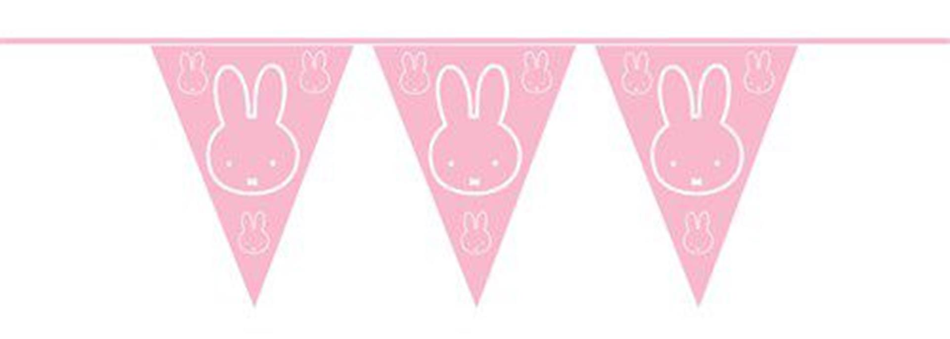 Haza vlaggenlijn pe nijntje baby roze 10m