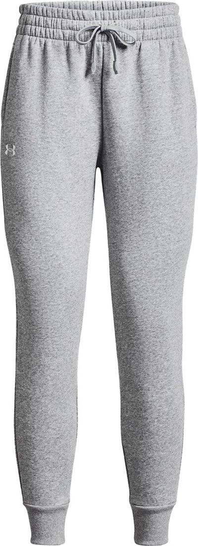 Under armour ua rival fleece joggers-gry heren sportbroek - castlerock light heather - wit