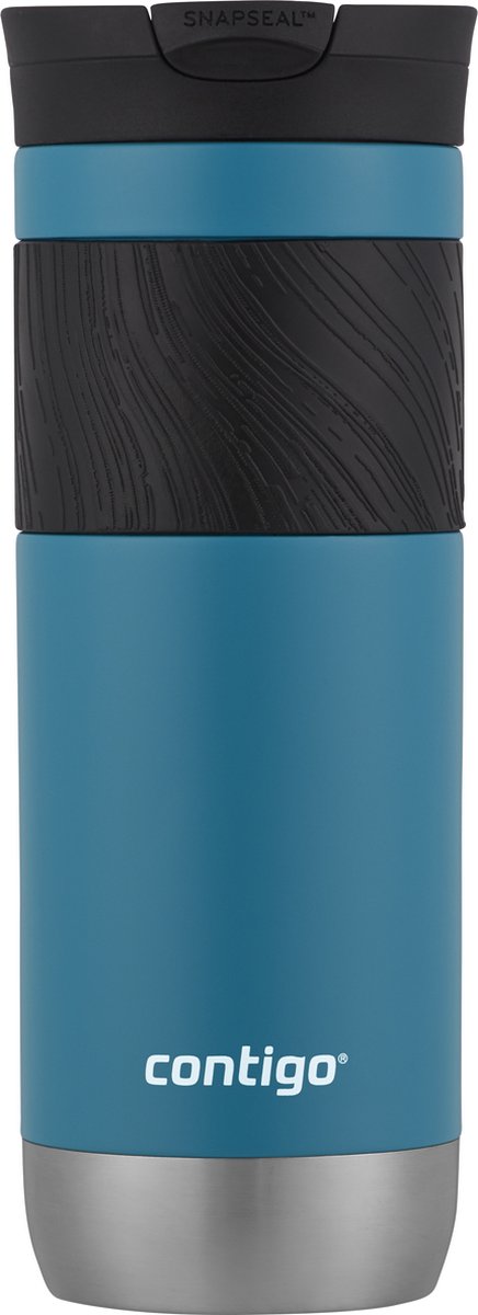 Contigo byron snapseal thermosbeker - juniper - 20oz - roestvrijstalen isoleerbeker, koffiebeker-to-go, lekvrij, houdt tot 7 uur warm, vaatwasserbestendig bpa-vrij deksel