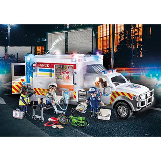 Playmobil 70936 reddingsvoertuig: us ambulance