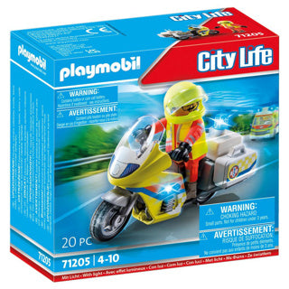 Playmobil 71205 noodmotorfiets met zwaailicht