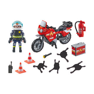 Playmobil action heroes brandweer op de plaats van het ongeval - 71466