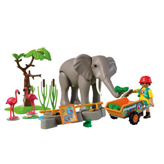 Playmobil 72068 olifant met dierenverzorger | 2 stuks
