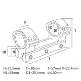 Konus Universele Montering voor 30-25,4 mm - afbeelding 4