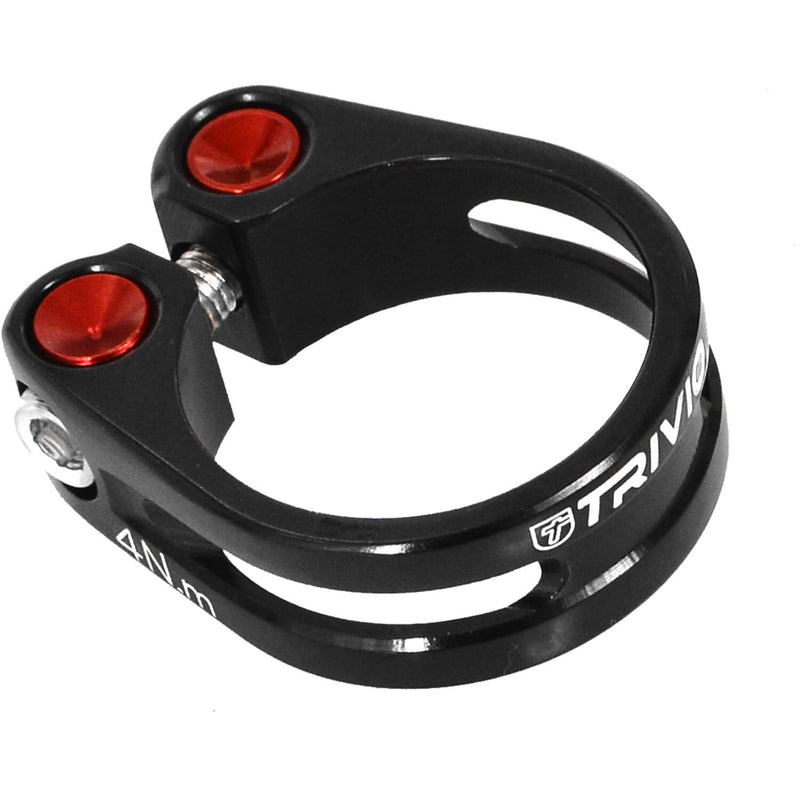 Trivio - zadelpenklem cnc aluminium zwart 34.9mm