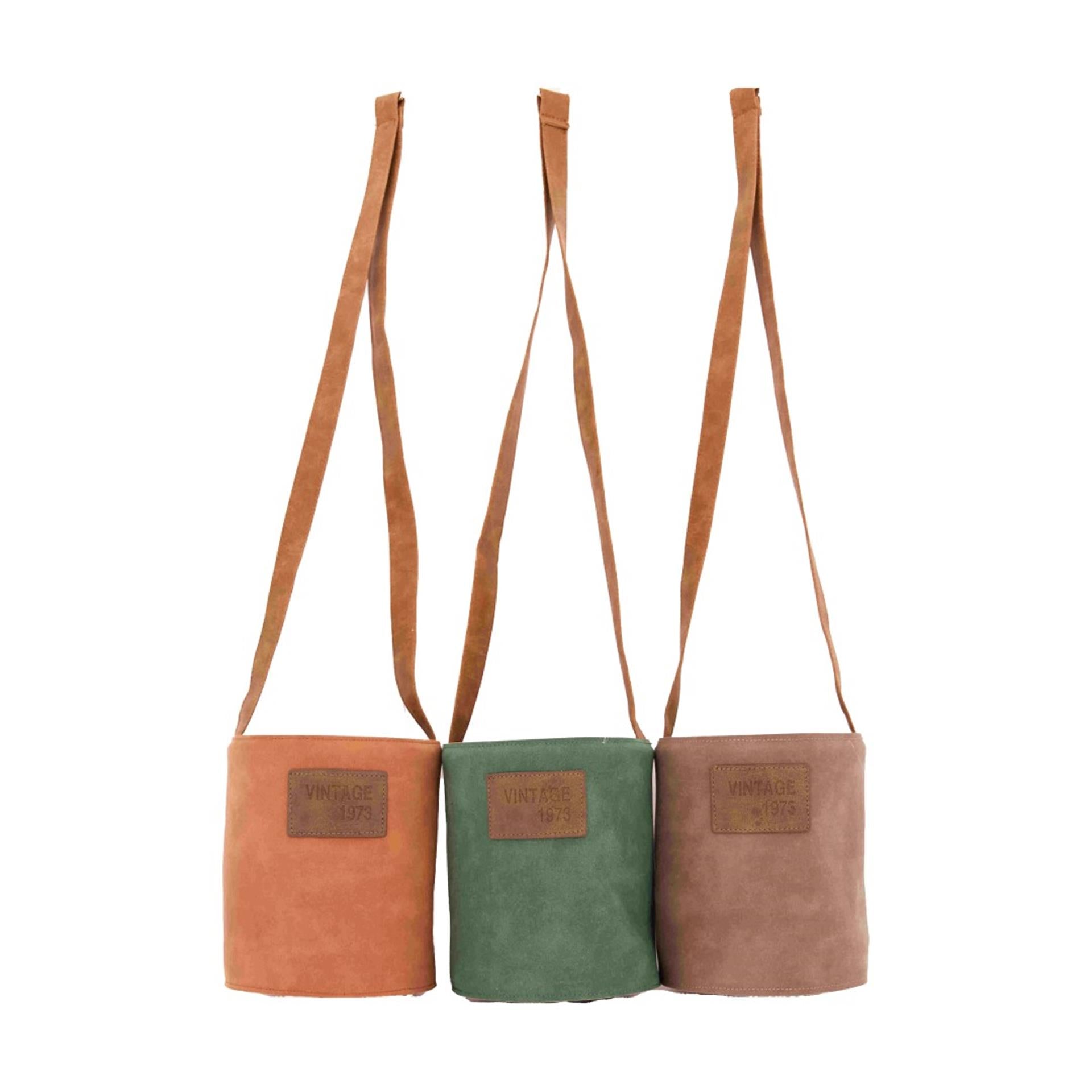 Dijk natural collections bloempot hanger ø13.5x16cm imitatie leer