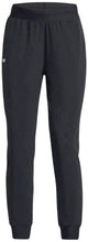 Under armour ua rival hi rise woven pant-blk dames sportbroek - zwart - wit
