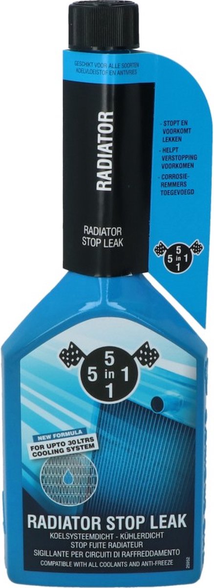 5in1 reiniging en beschermingsmiddel 5 in 1 radiator stop leak 325ml