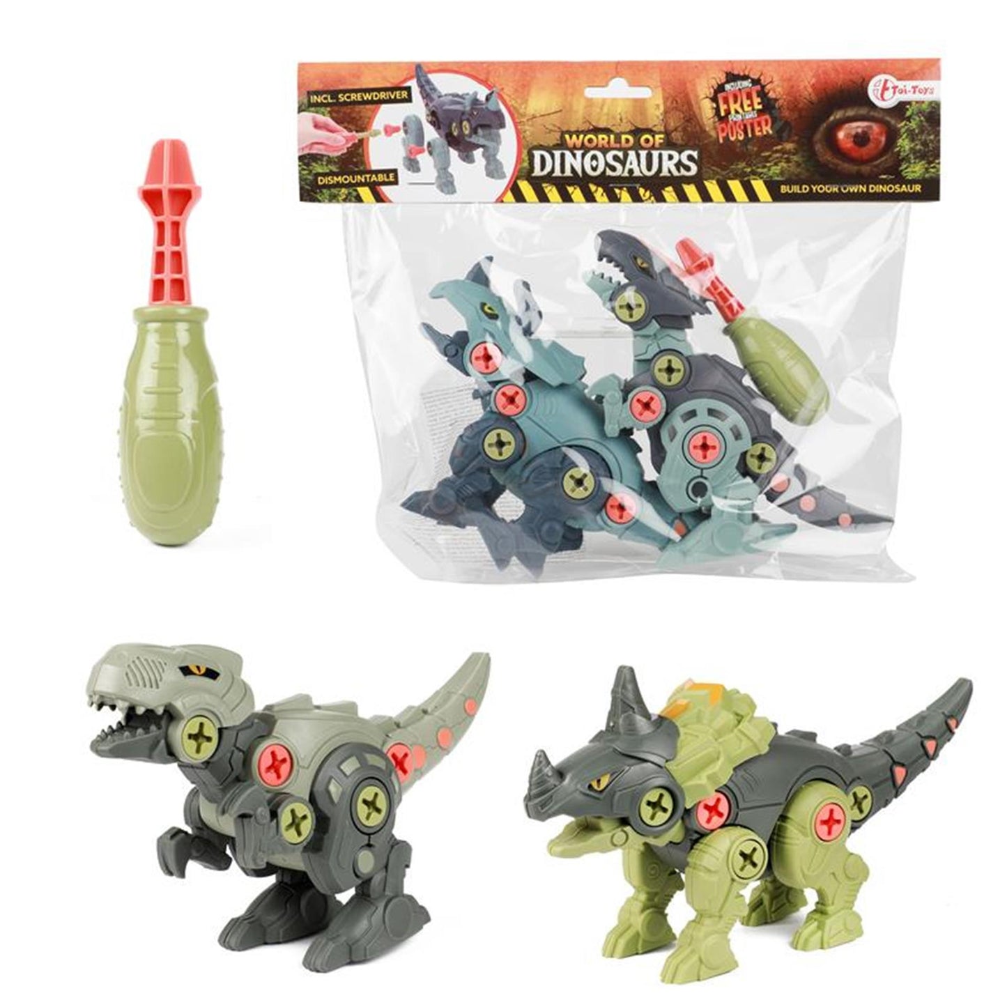 Toi-toys toi toys dino demonteerbaar 2st in zak