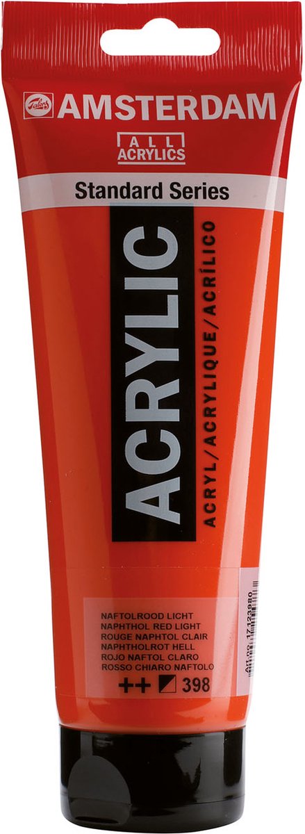 Amsterdam standard series acrylverf tube 120 ml naftolrood licht 398