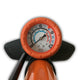 fietspomp met manometer 6 Bar oranje