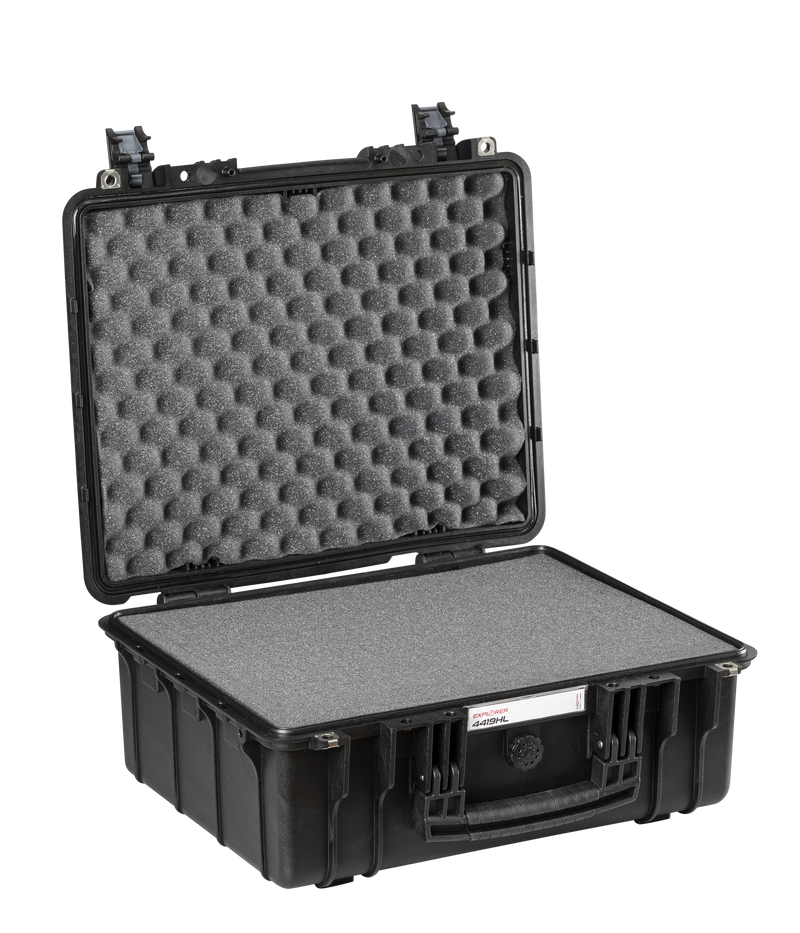 Explorer Cases 4419HL Koffer Zwart met Plukschuim