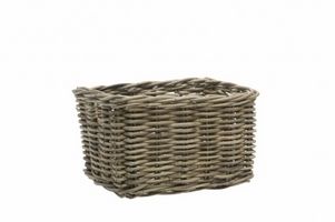 fietsmand Brisbane 23 liter 39 x 27 cm rotan grijs