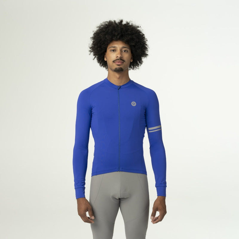Solid fietsshirt lange mouwen performance violet heren