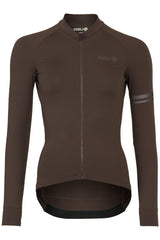 Solid fietsshirt lange mouwen performance peak brown heren - afbeelding 2