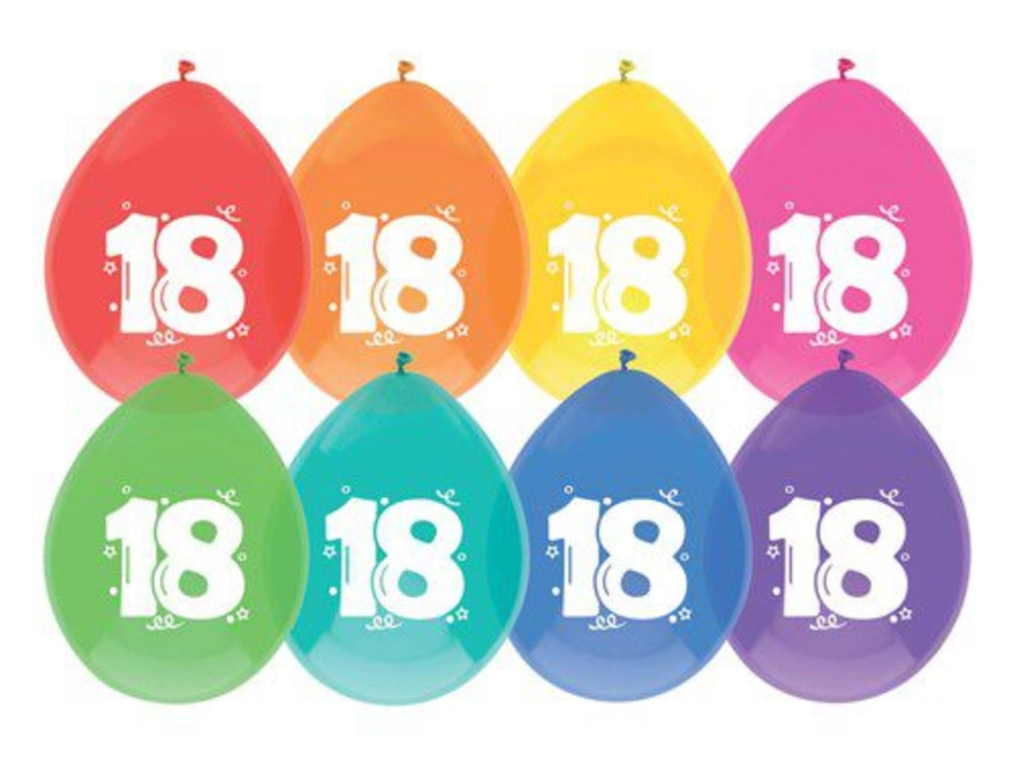 Haza ballonnen 18 jaar pak a 8 stuks