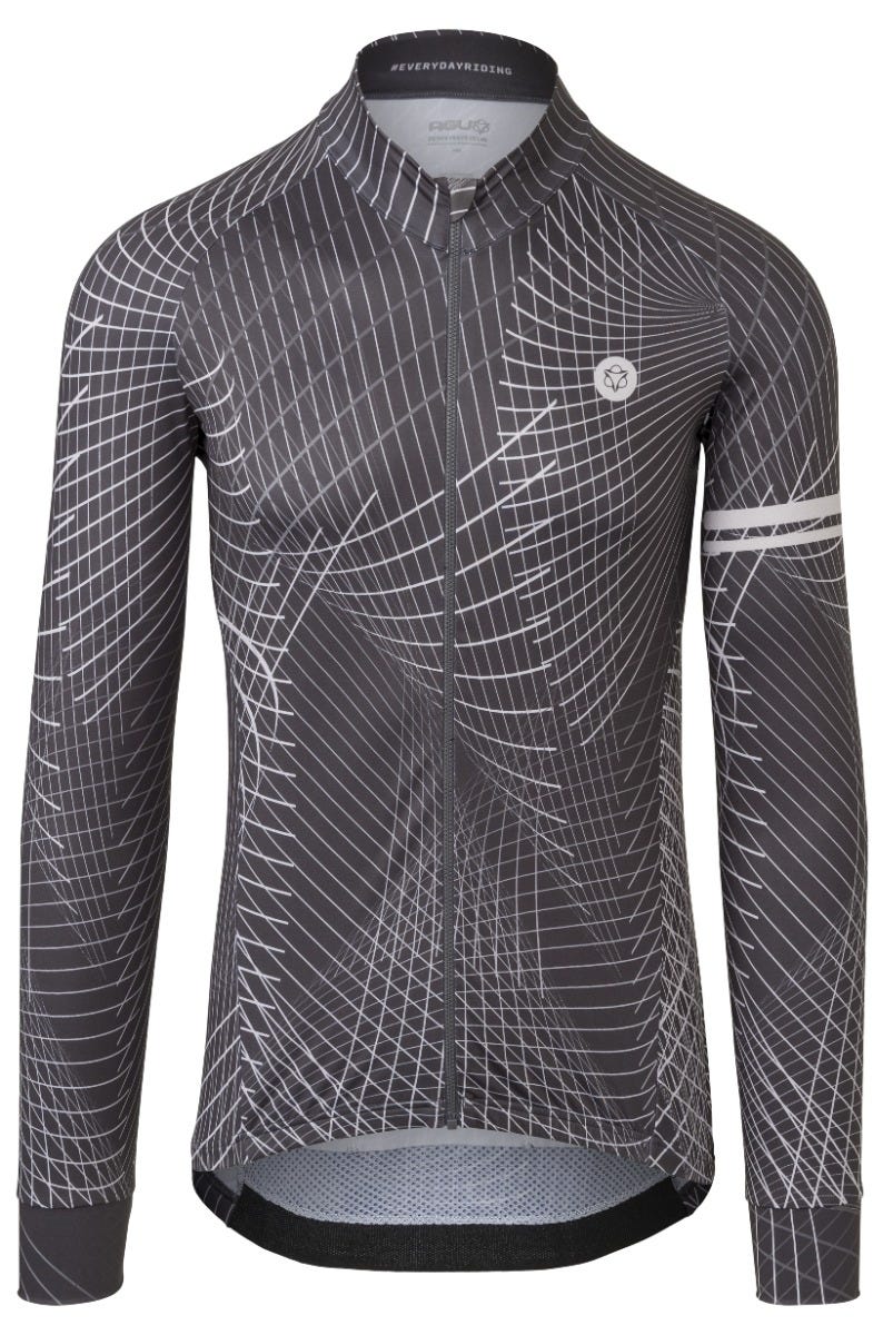 Nocturnal lines fietsshirt lange mouwen performance heren