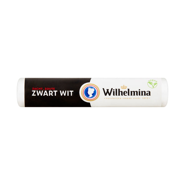 Wilhelmina zwart wit vegan rol (24x 39gr)