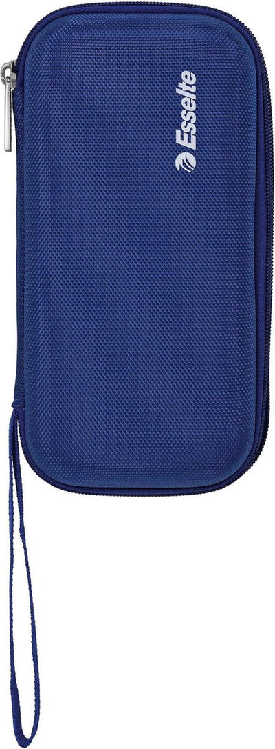 Esselte universele beschermhoes etui voor o.a. ti en casio rekenmachines - gemaakt van nylon - blauw