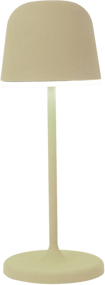 Eglo mannera-s tafellamp - priklamp - oplaadbaar (tot 28 uur licht) - 20 cm - zandkleur beige wit - draadloos - dimbaar - binnen en buiten