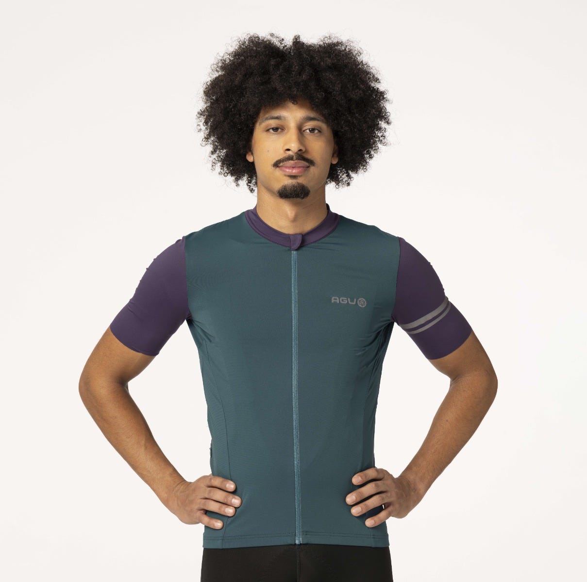 Colorblock fietsshirt performance heren