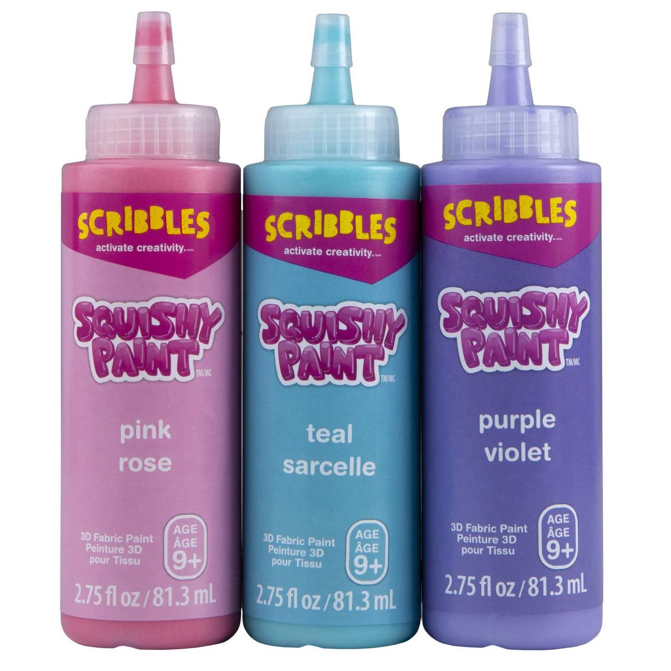 Scribbles • squishy 3d textielverf 81,3ml unicorn 3stuks